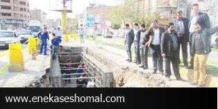 بازدید شهردار ساری از پروژه هدایت آب های سطحی