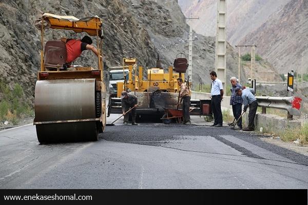 اجرای عملیات روکش آسفالت در محورهای ارتباطی مازندران