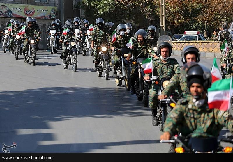 برپایی رژه موتورسواران مازندران و اعلام آمادگی "جان فدایان انقلاب"